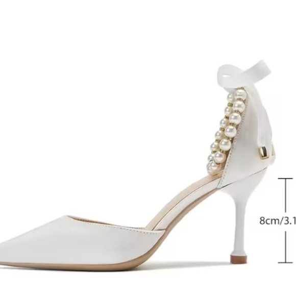 Wedding Bridal Heels in Ivory - Picture 6 of 6